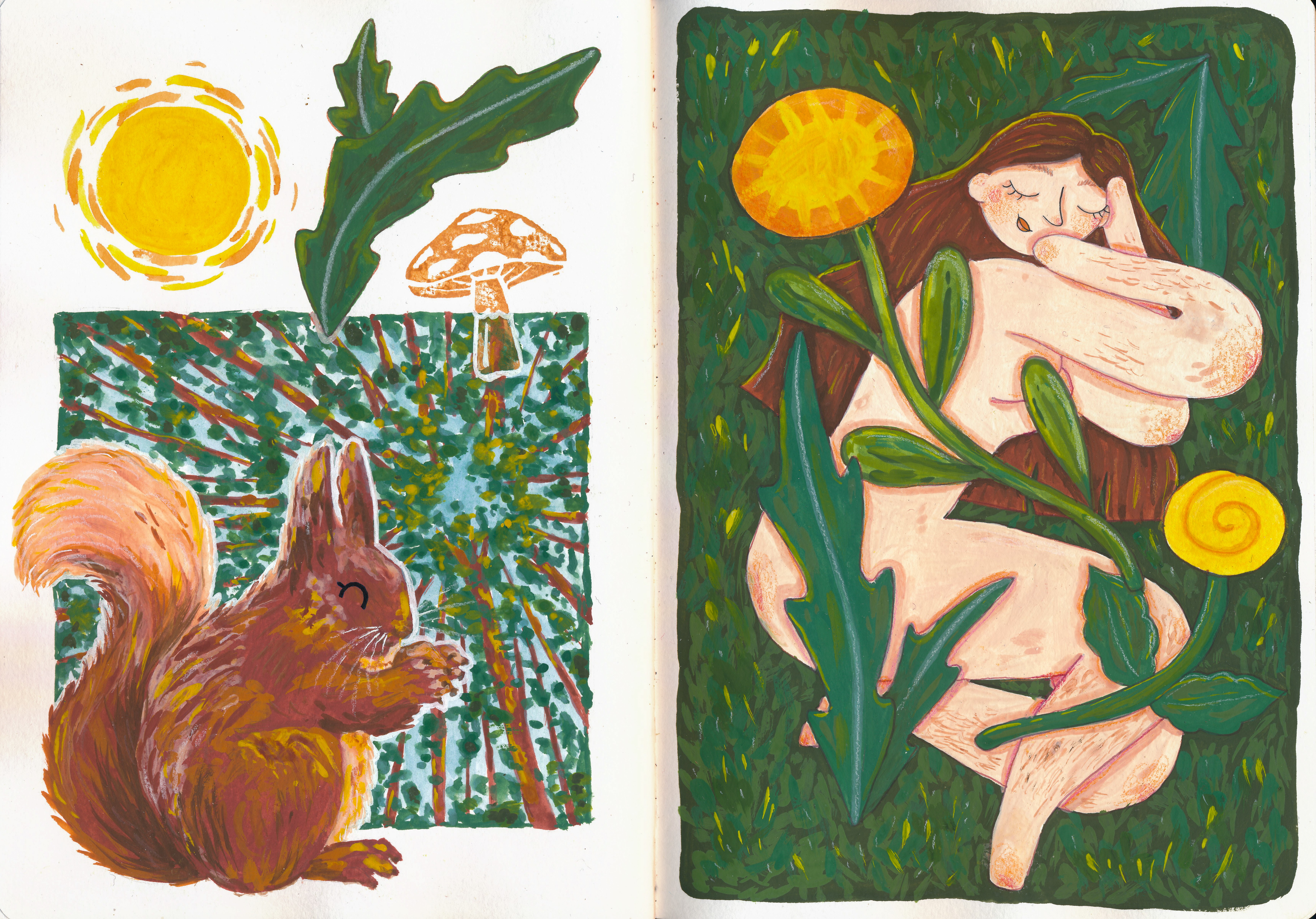 Nap in the forest